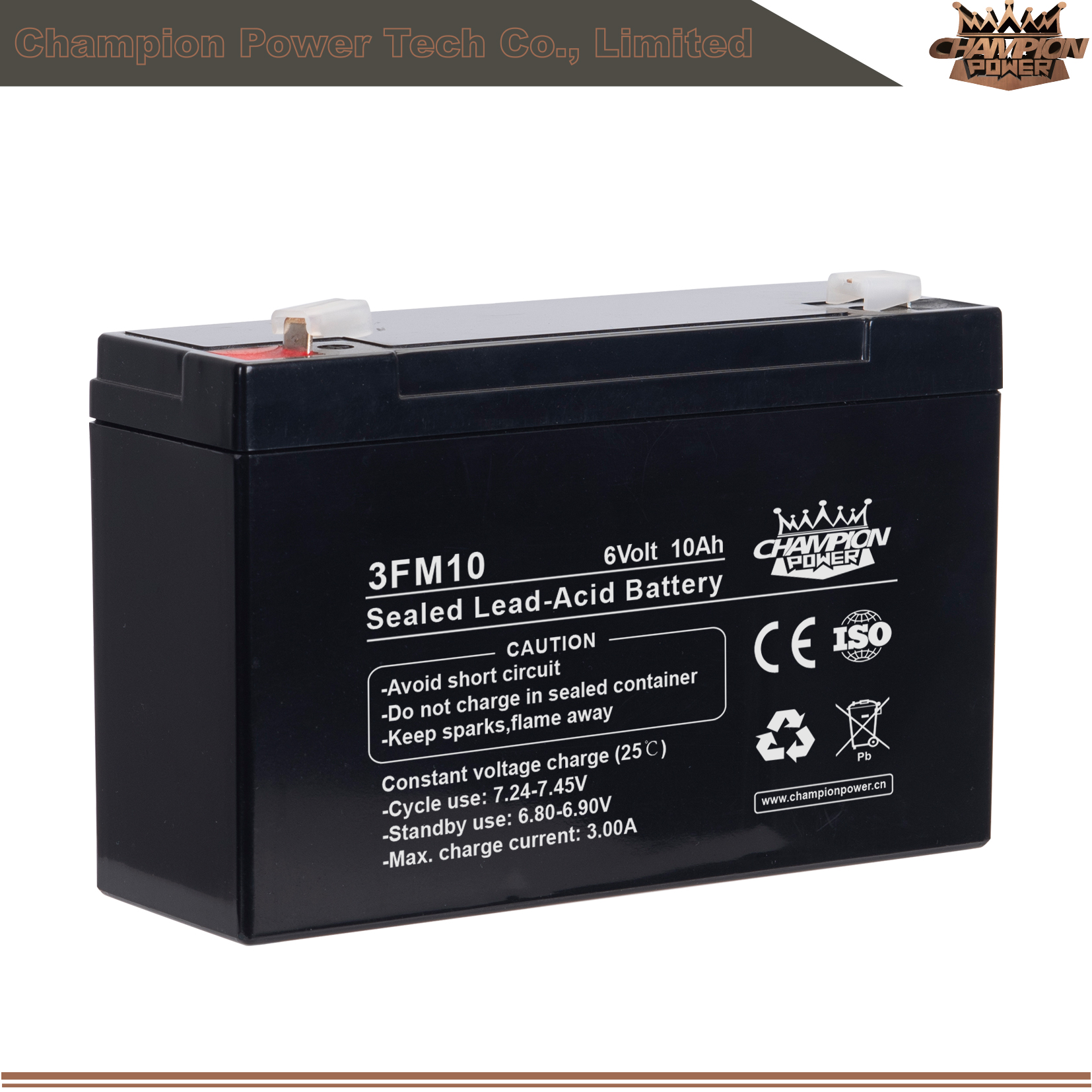 3FM10 6V10Ah AGM Battery - Buy AGM battery, Solar Power battery, Lead ...