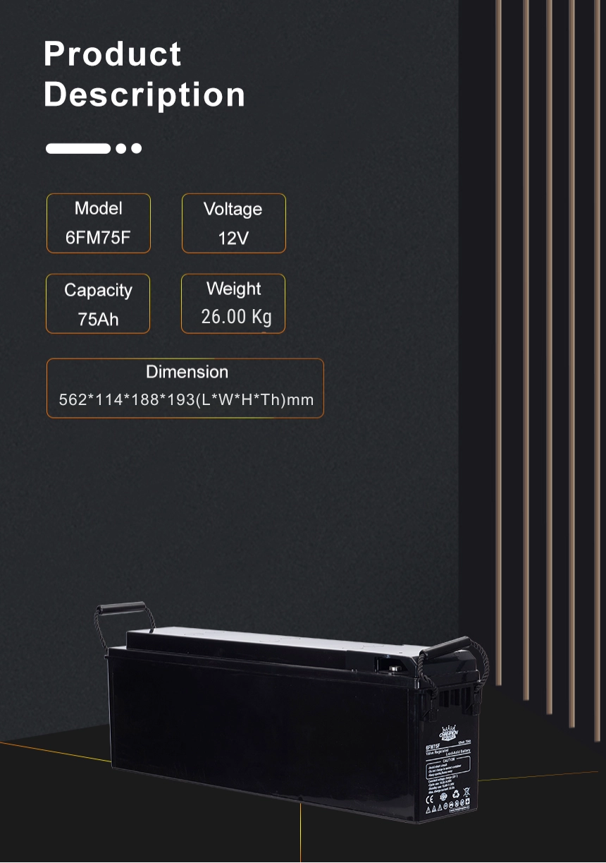 12V75Ah Front Terminal Battery