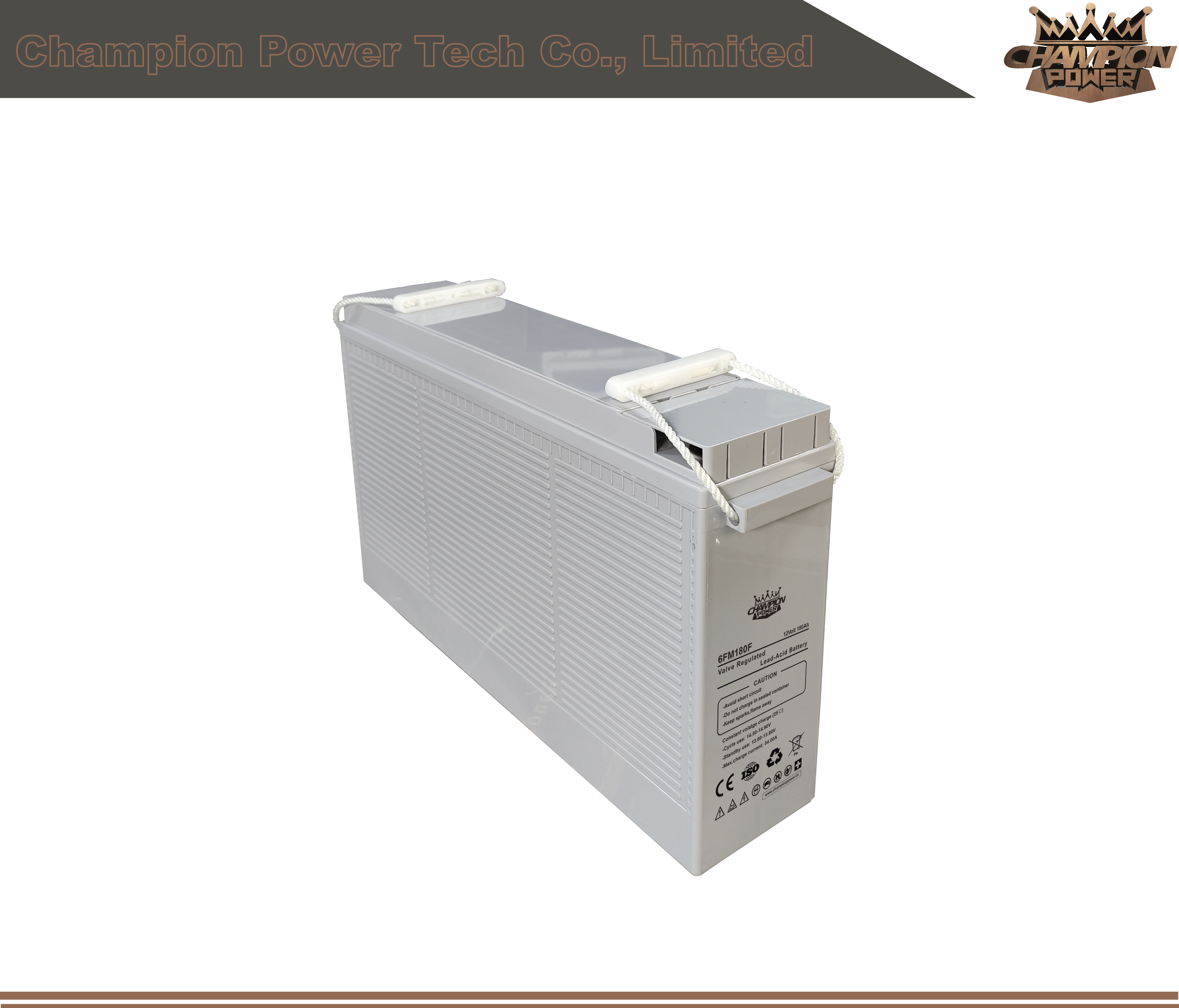 6FM180F 12V180Ah Front Terminal Battery