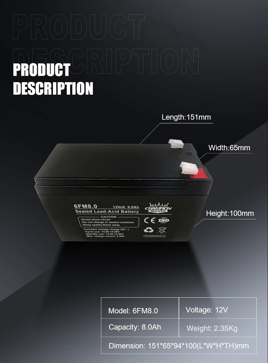 12v8ah AGM Battery