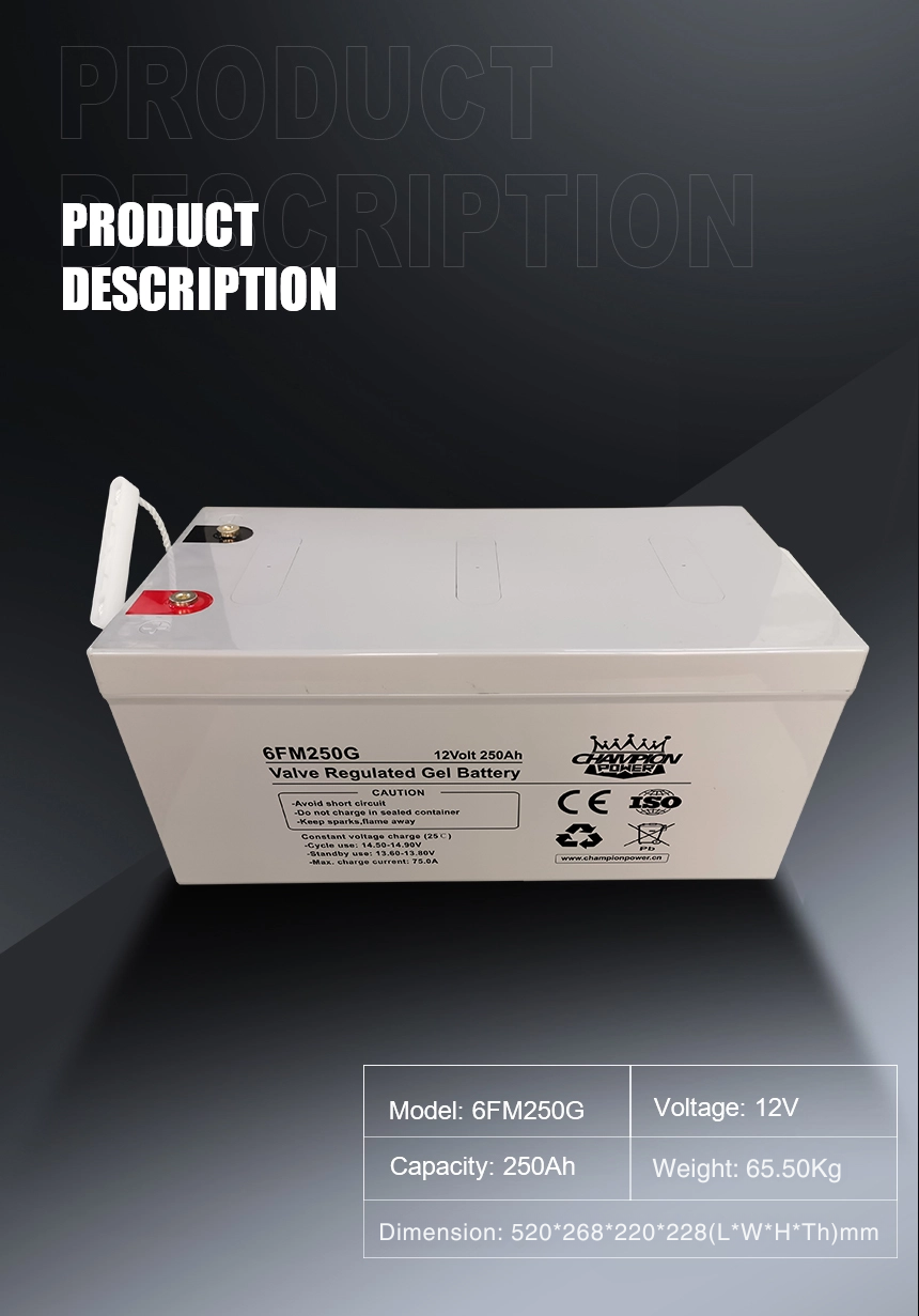 12v250ah gel Battery