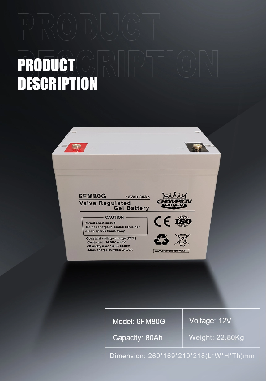 12V80Ah Gel Battery