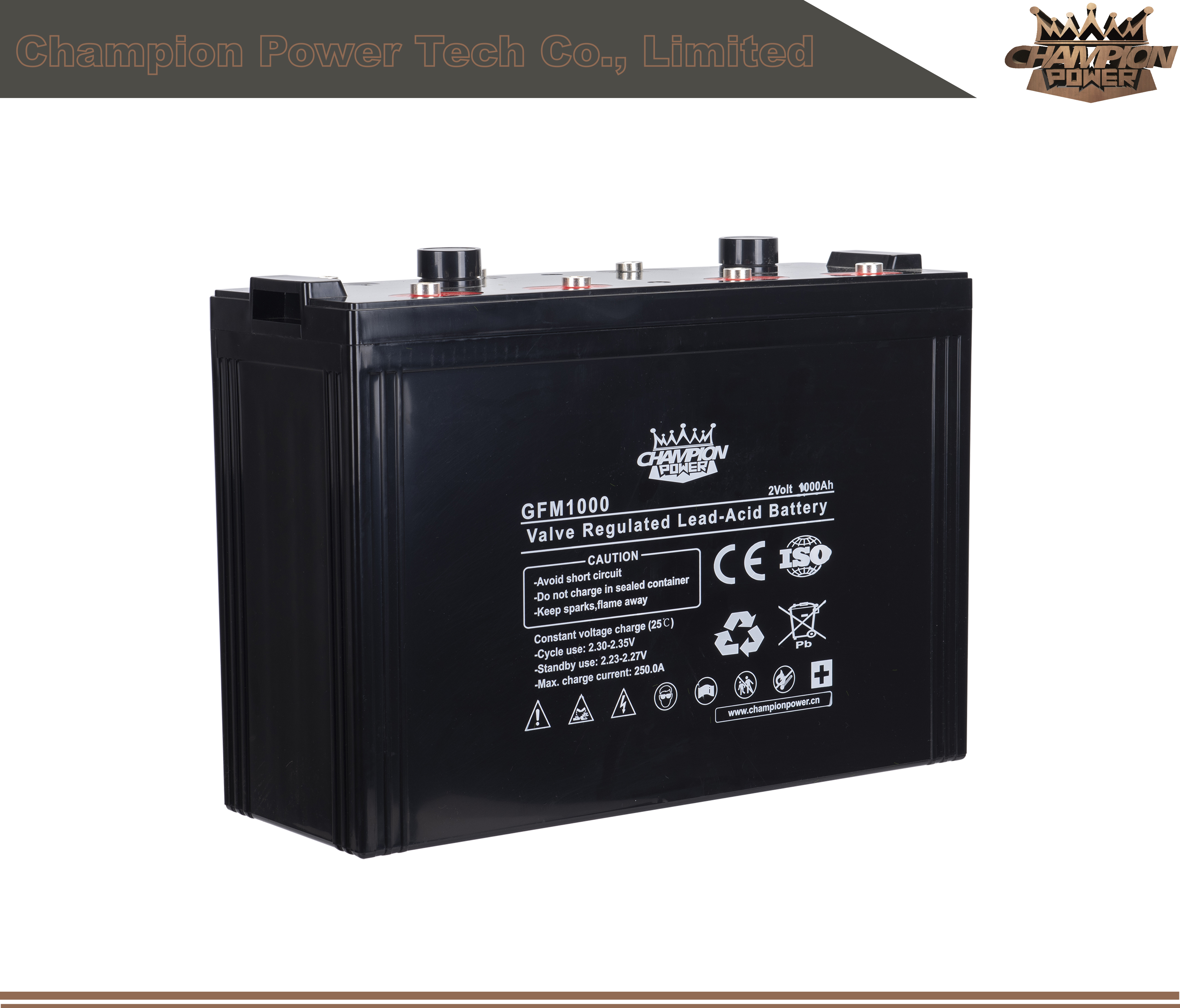 GFM1000 2V1000Ah Lead Acid Battery